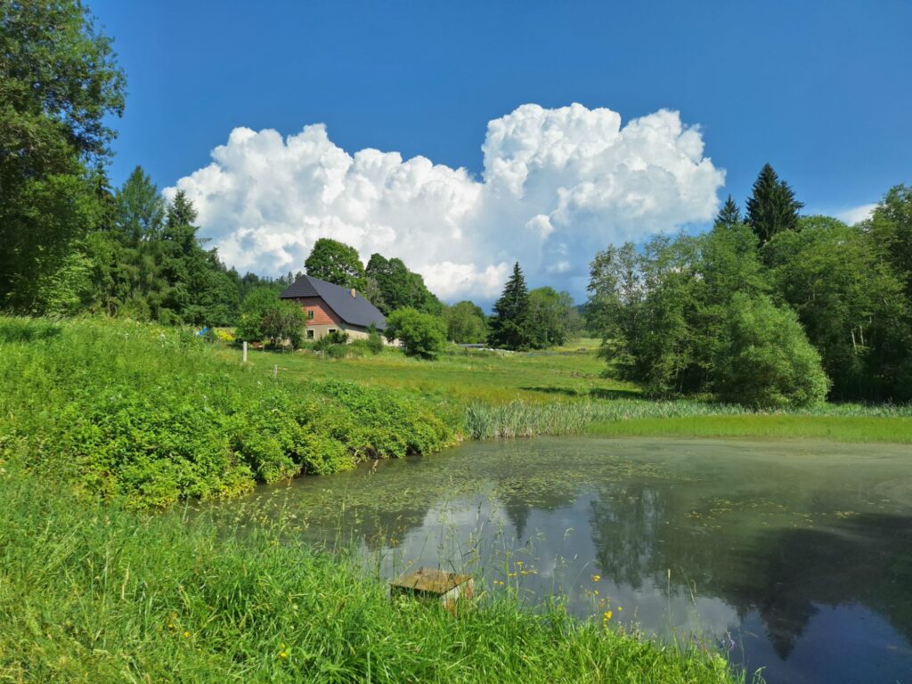 Silná bouřka v okolí Boubína